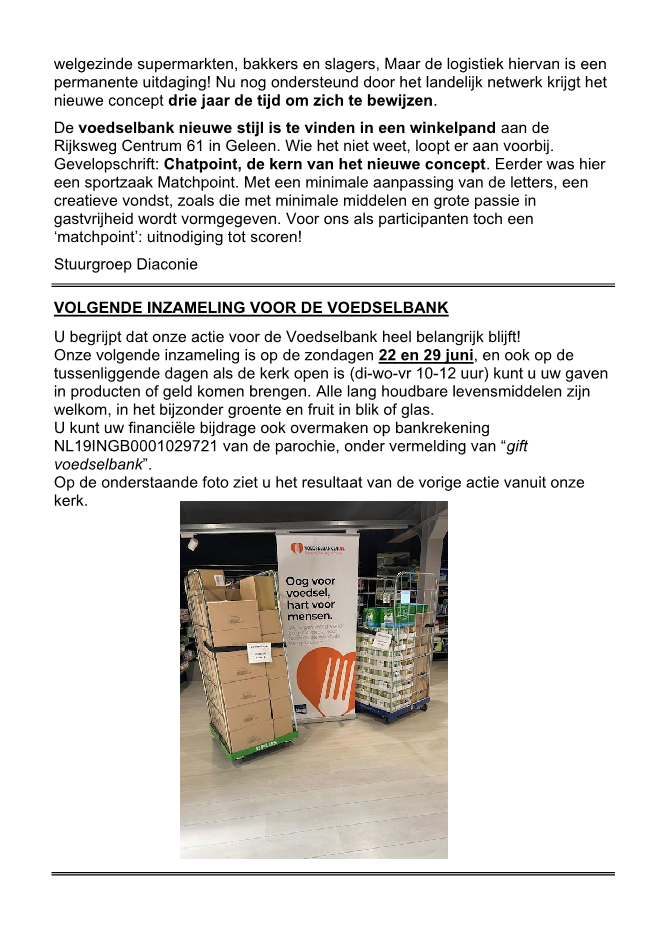 In deze uitgave heeft het parochieblad geen vijfde pagina.