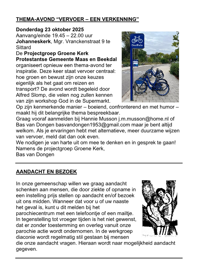 In deze uitgave heeft het parochieblad geen vijfde pagina.