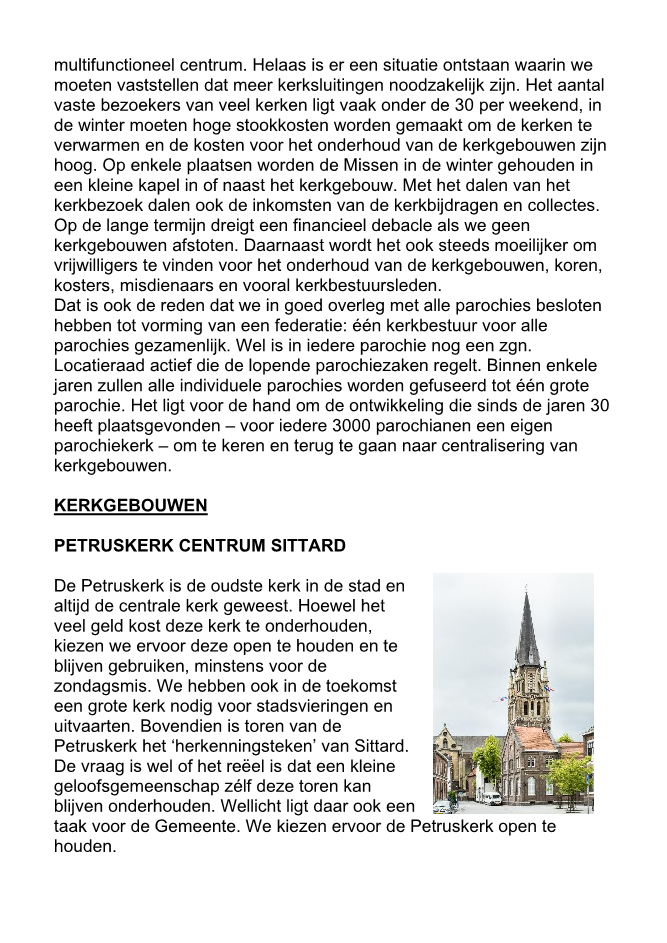 In deze uitgave heeft het parochieblad geen achtste pagina.
