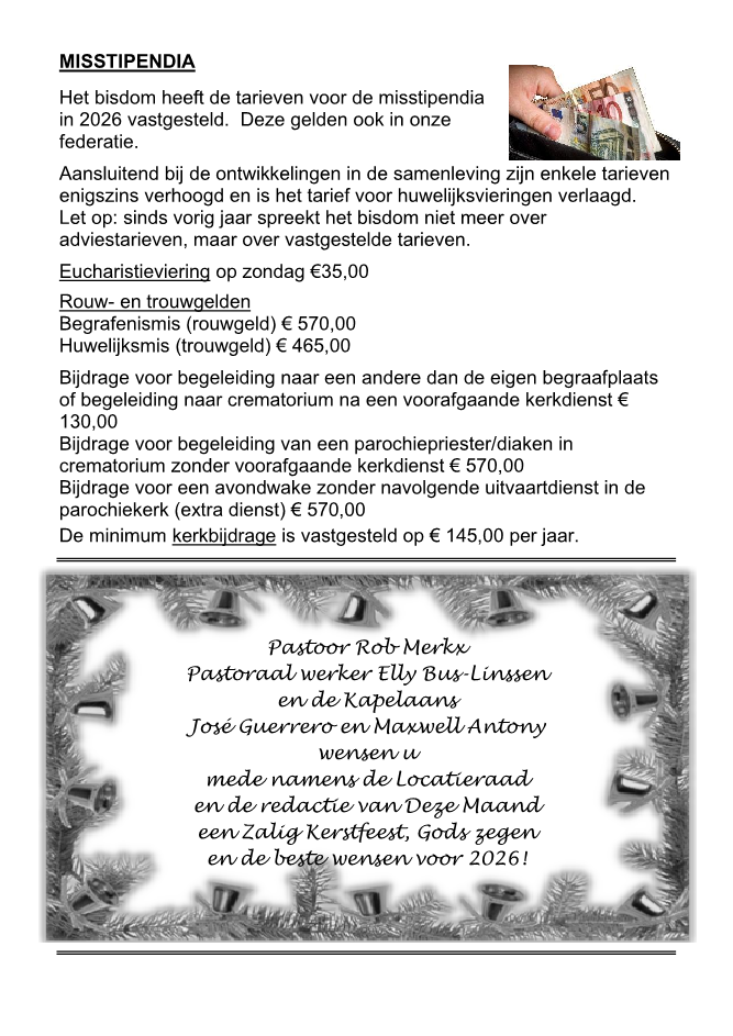 In deze uitgave heeft het parochieblad geen zevende pagina.